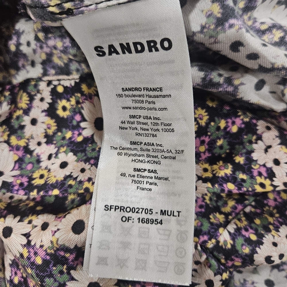 Sandro Floral Midi Wrap Dress - Picture 5 of 12